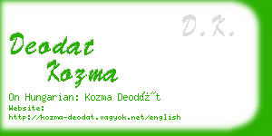 deodat kozma business card